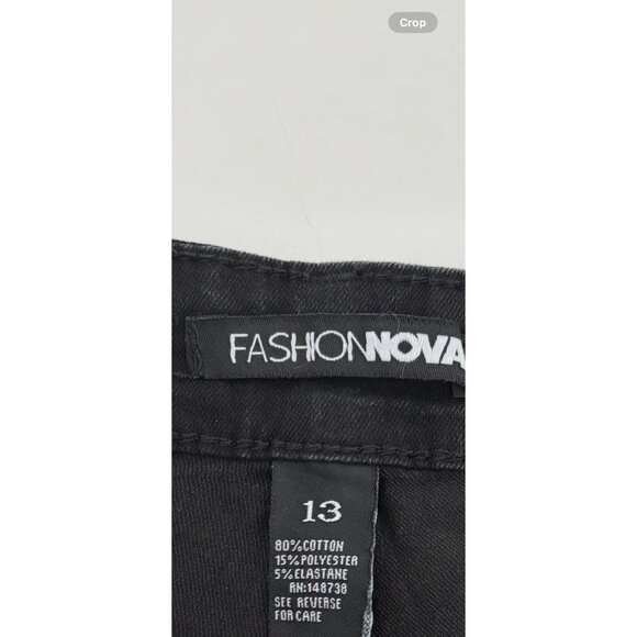 Distressed Jeans 13 Black Skinny High Waist Grunge Streetwear Urban Chic - Picture 2 of 12